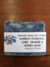 Load image into Gallery viewer, Charcoal, Lime, Orange & Honey Soap