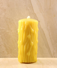 Load image into Gallery viewer, Bumpy Beeswax Candle 2&quot; X 4.5&quot;
