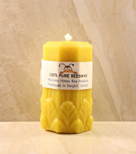 Load image into Gallery viewer, Octagon Pillar Beeswax Candle 2.5&quot; X 4.25&quot;
