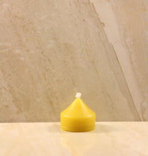Load image into Gallery viewer, Beeswax Pointed Tea Light 1.2&quot; X 1.5&quot;
